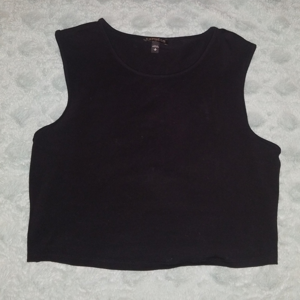 Express Basic Sleeveless Crop Top